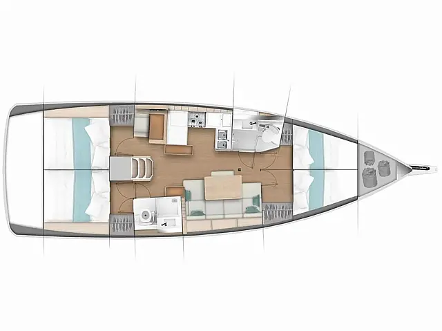 Sun Odyssey 440 - [Layout image]