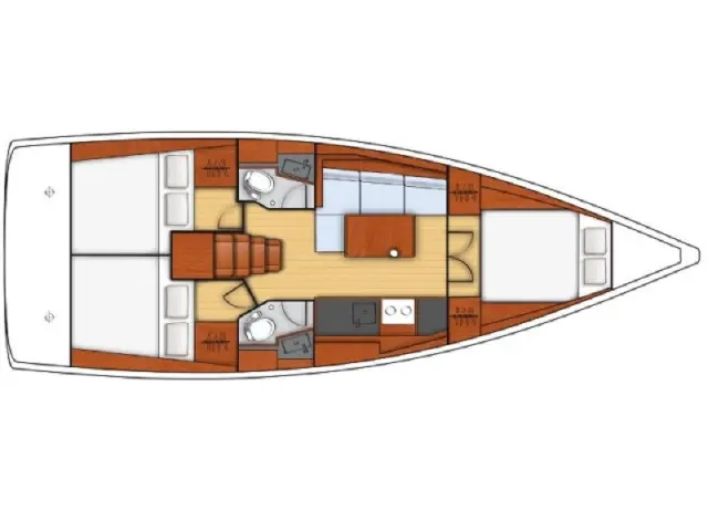 Beneteau Oceanis 38.1 - [Layout image]