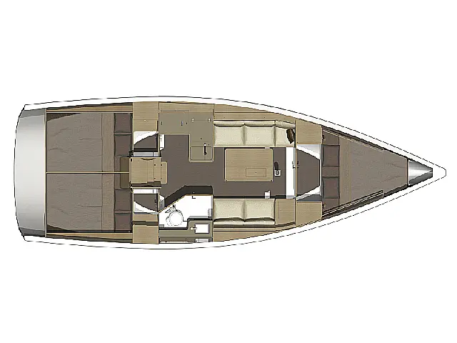 Dufour 350 Grand Large - [Layout image]