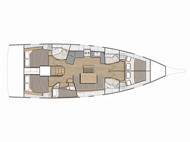 Oceanis 46.1 (5 cab) - [Layout image]