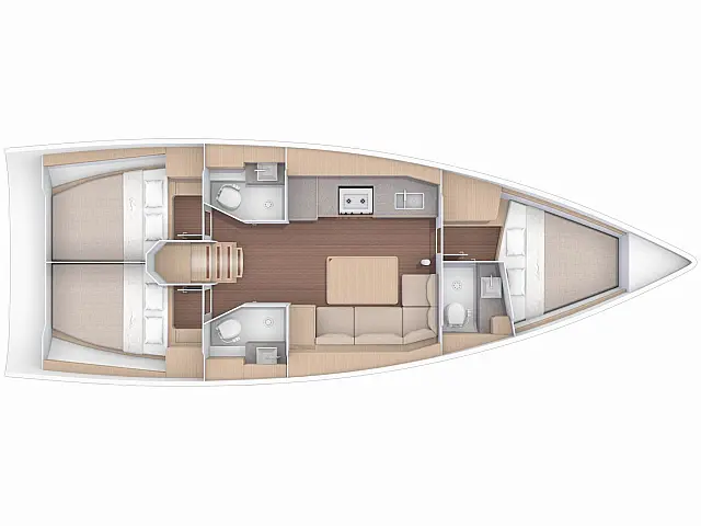 Dufour 390 Grand Large - [Layout image]