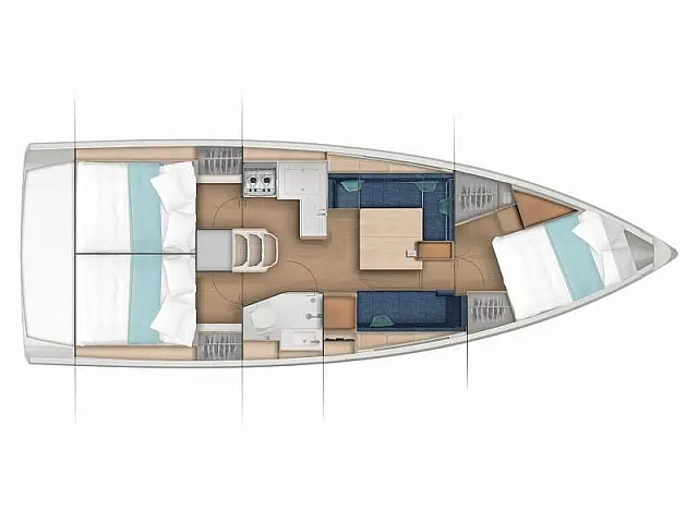 Sun Odyssey 380 - [Layout image]
