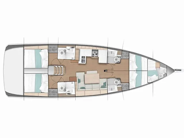 Sun Odyssey 490 - [Layout image]