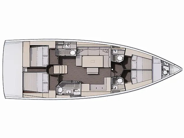 Dufour 470 - [Layout image]