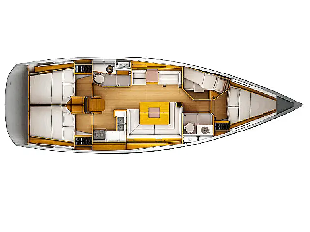 Sun Odyssey 449 /4cab - [Layout image]