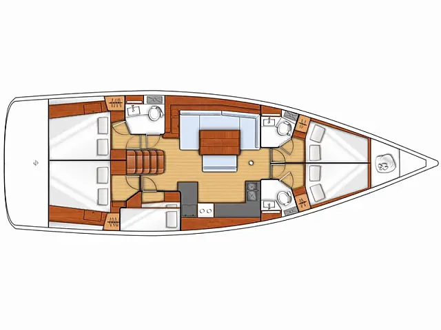 Oceanis 48 - [Layout image]