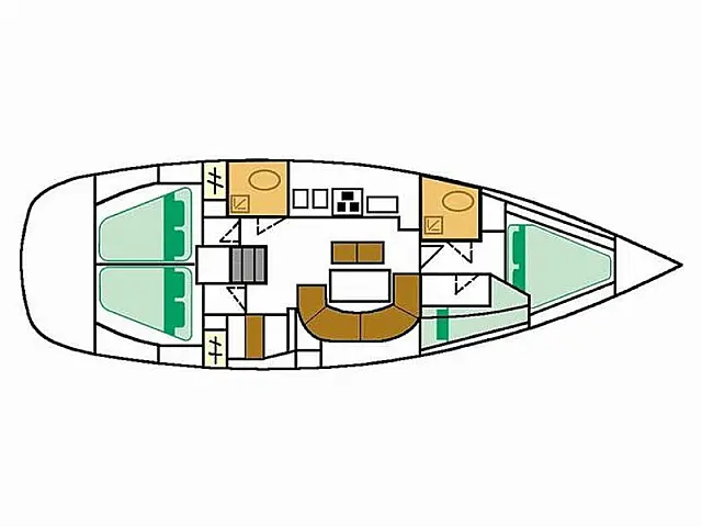 Oceanis 411 - [Layout image]