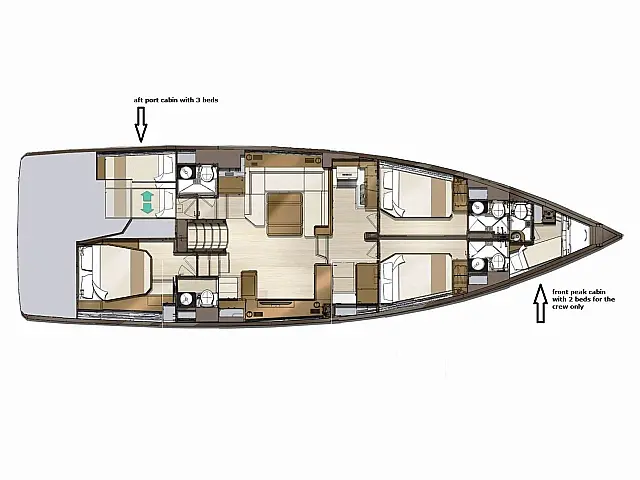 Jeanneau 60 (Skipper obligatory) - [Layout image]