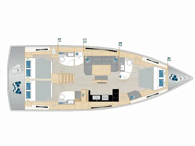 Hanse 460 - [Layout image]