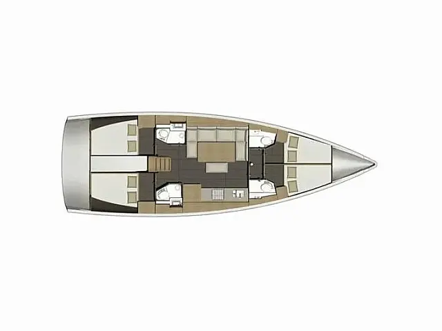 Dufour 460 Grand Large (4cab/4wc) - [Layout image]