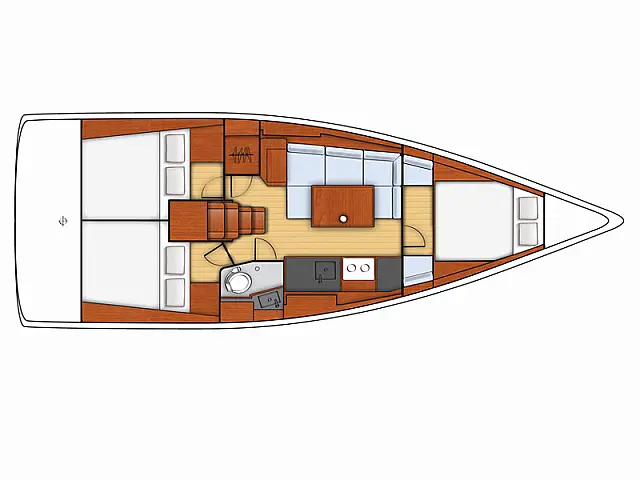 Oceanis 38 - [Layout image]