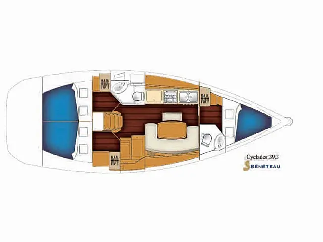 Cyclades 39.3 - [Layout image]