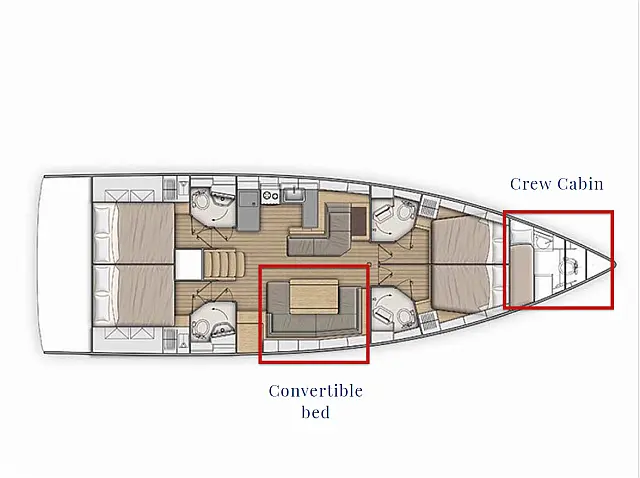 Oceanis 51.1 (4 cab) - [Layout image]