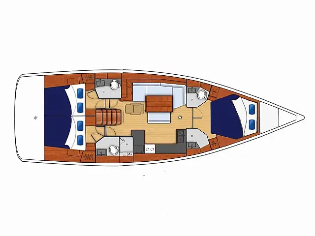 Beneteau Oceanis 48 (Owner's version) - [Layout image]