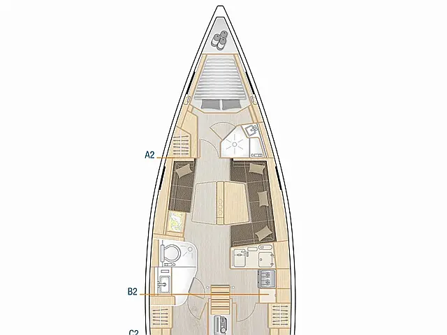 Hanse 418 - [Layout image]