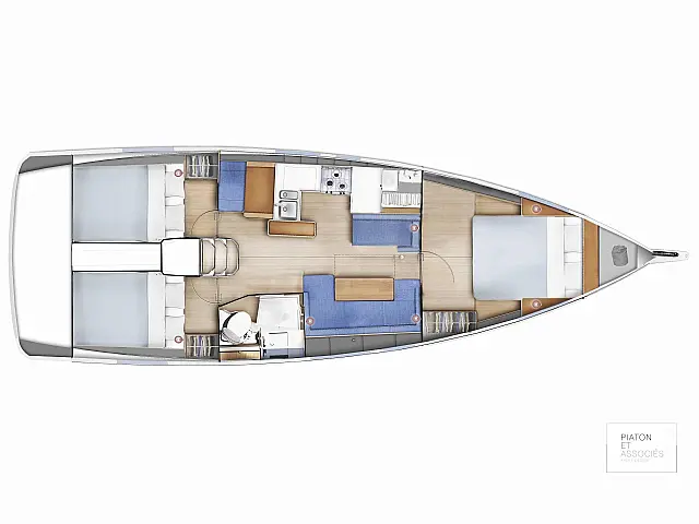 Sun Odyssey 410 - [Layout image]