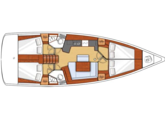 Oceanis 45 (4cbs) - [Layout image]