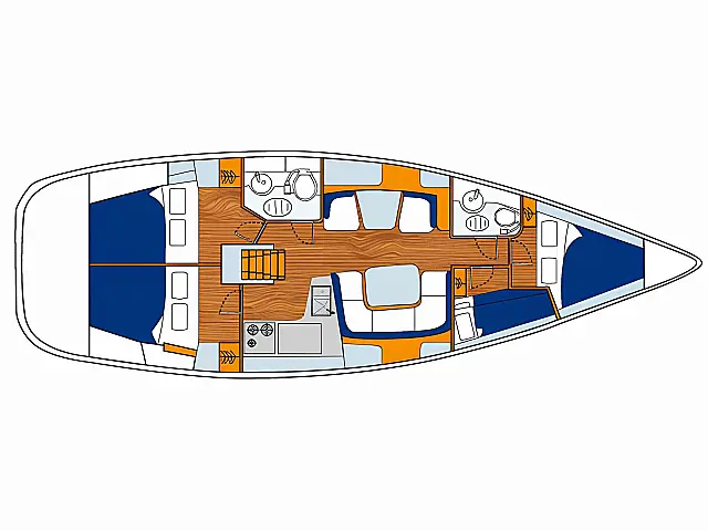 Sun Odyssey 43 - [Layout image]