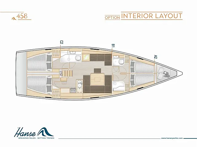 Hanse 458 - [Layout image]