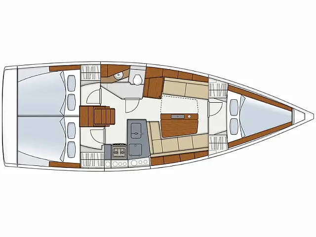 Hanse 345 - [Layout image]