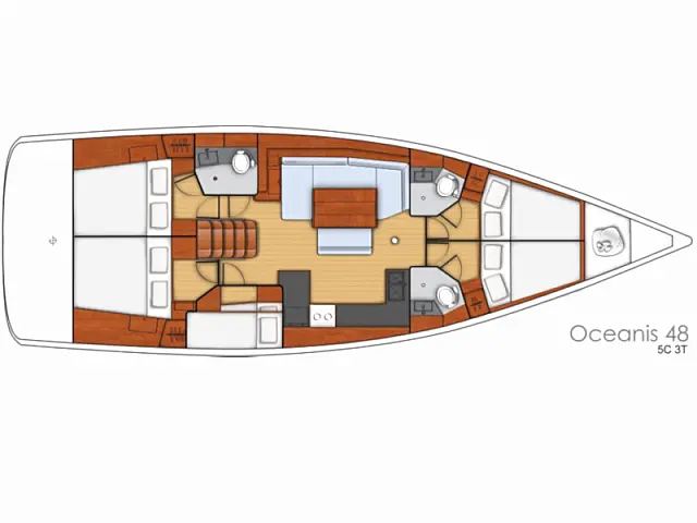 Beneteau Oceanis 48 - [Layout image]