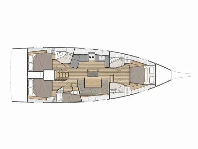 Oceanis 46.1 (bunk cab) - [Layout image]