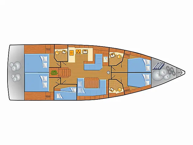 Oceanis 51.1 - [Layout image]
