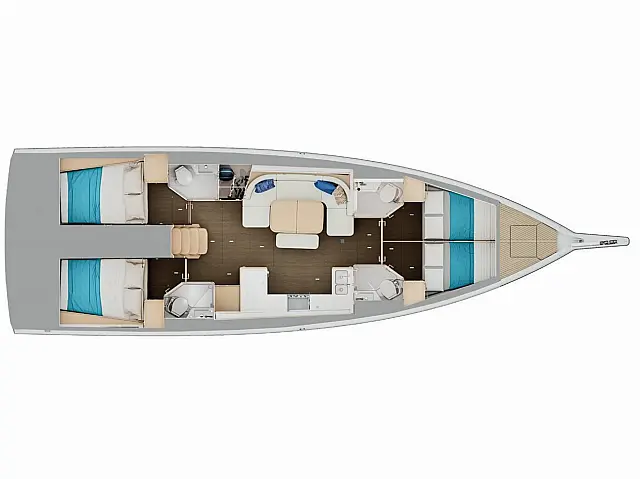 Sun Odyssey 455 - [Layout image]