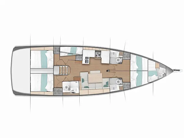 Sun Odyssey 490 - [Layout image]