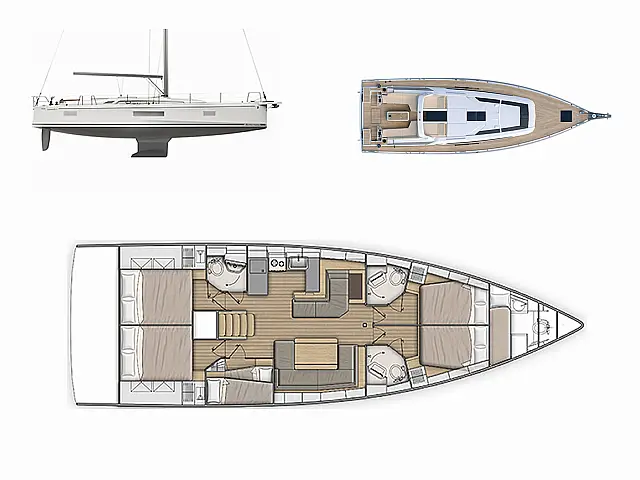 Oceanis 51.1 - [Layout image]