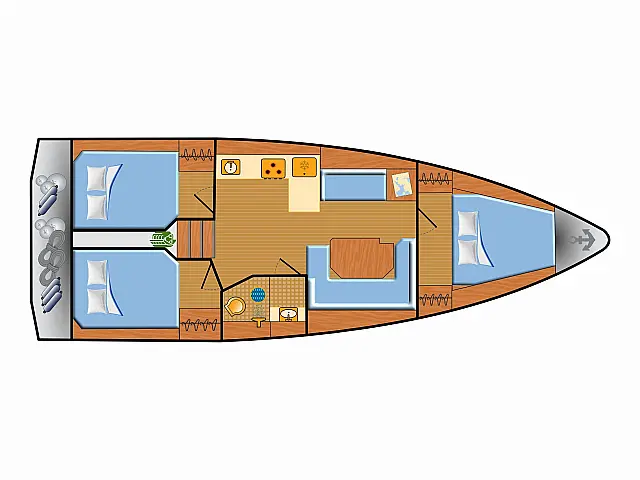 Bavaria C38 - [Layout image]