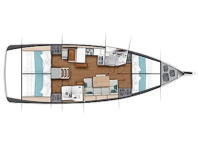 Sun Odyssey 440 - [Layout image]