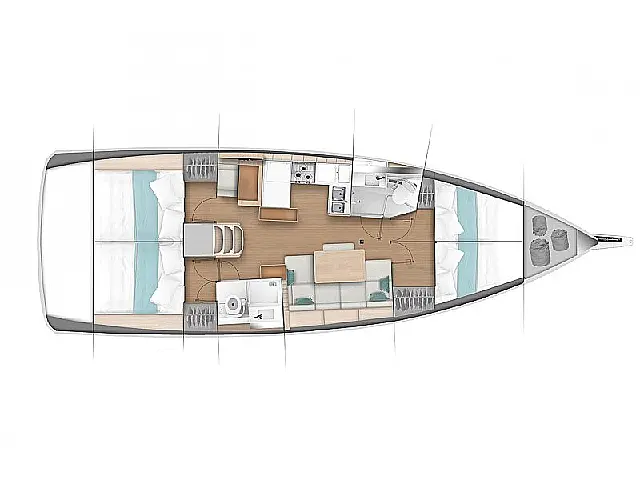 Sun Odyssey 440 - [Layout image]