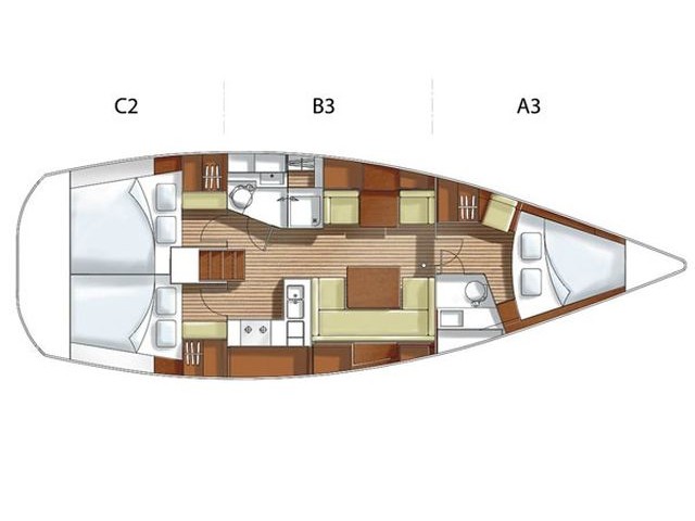 Hanse 400. - [Layout image]