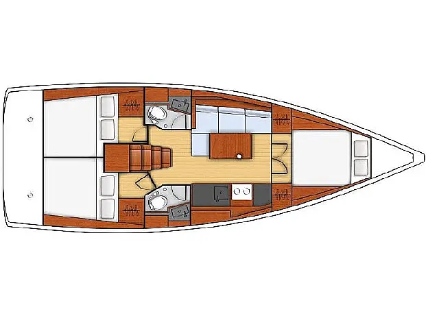 Beneteau Oceanis 38 - [Layout image]