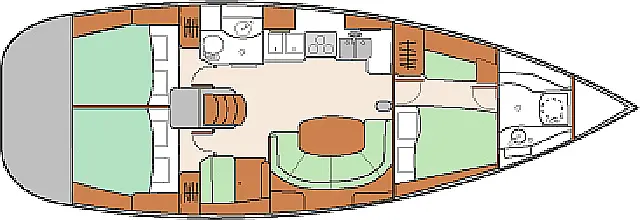Oceanis 411 - [Layout image]