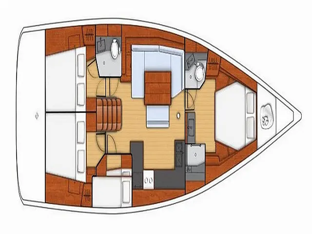Beneteau Oceanis 48 - [Layout image]