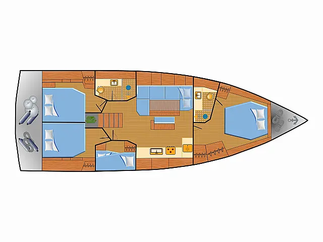 Hanse 460 - [Layout image]