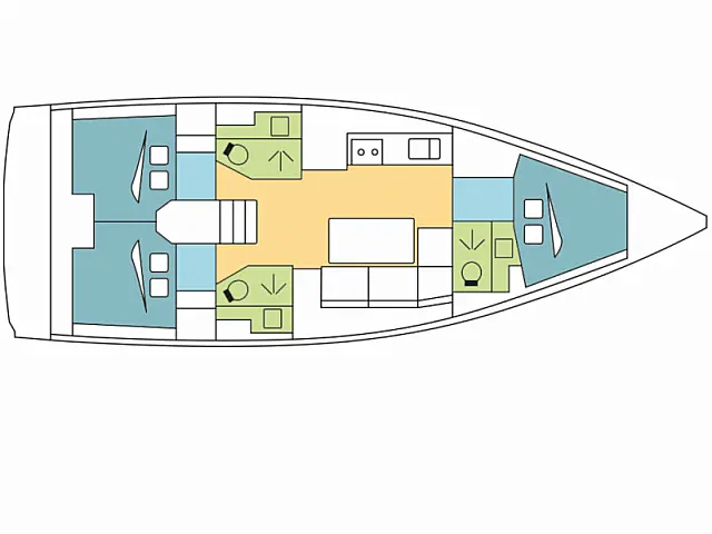 Dufour 390 Grand Large - [Layout image]