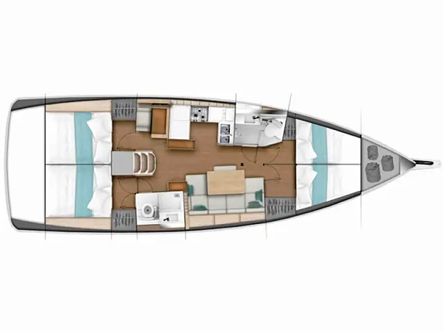 Sun Odyssey 440 - [Layout image]