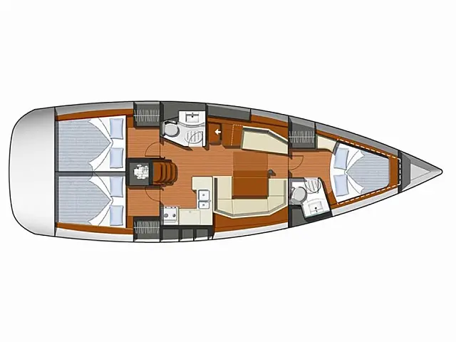 Sun Odyssey 42i - [Layout image]