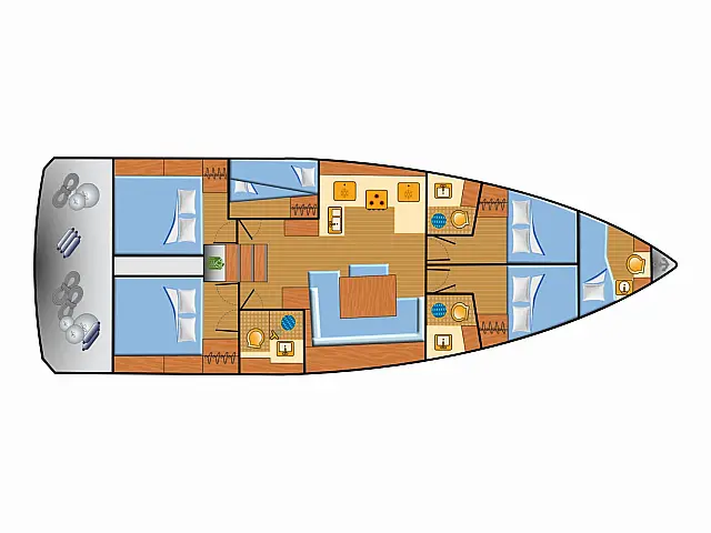 Sun Odyssey 490 - [Layout image]