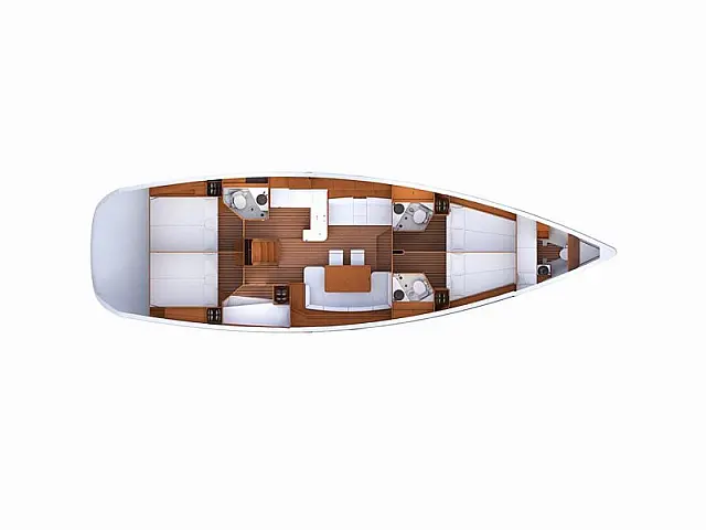 Jeanneau 53 (5 cab.) - [Layout image]