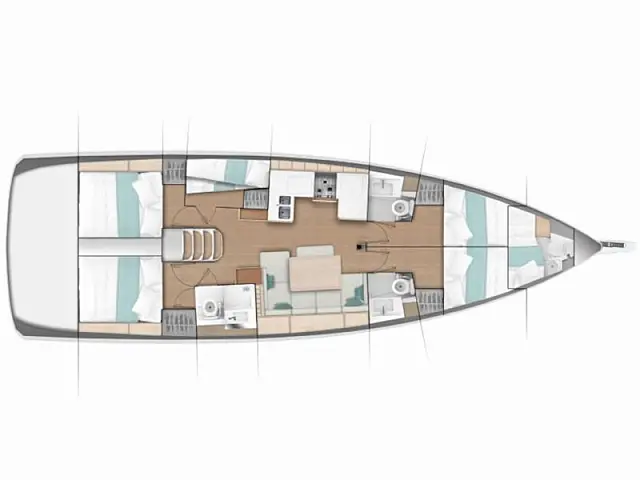 Sun Odyssey 490 - [Layout image]
