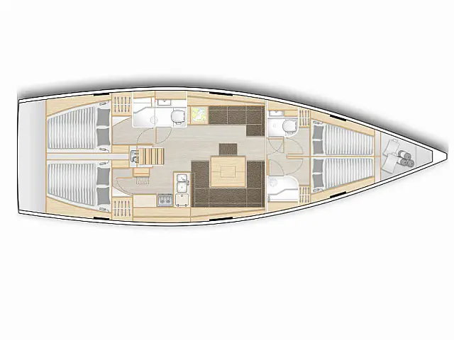 Hanse 458 - [Layout image]