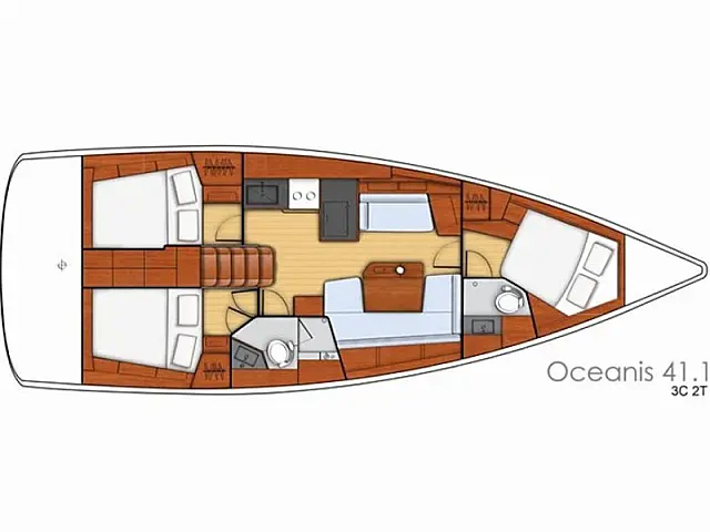 Oceanis 41.1 - [Layout image]