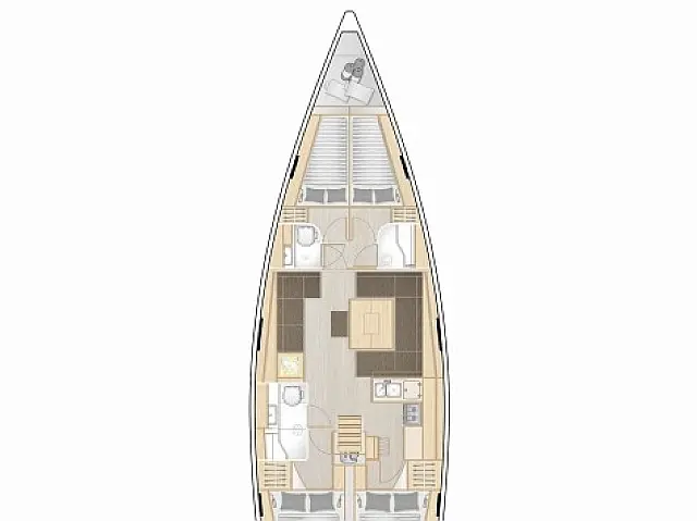 Hanse 458 - [Layout image]