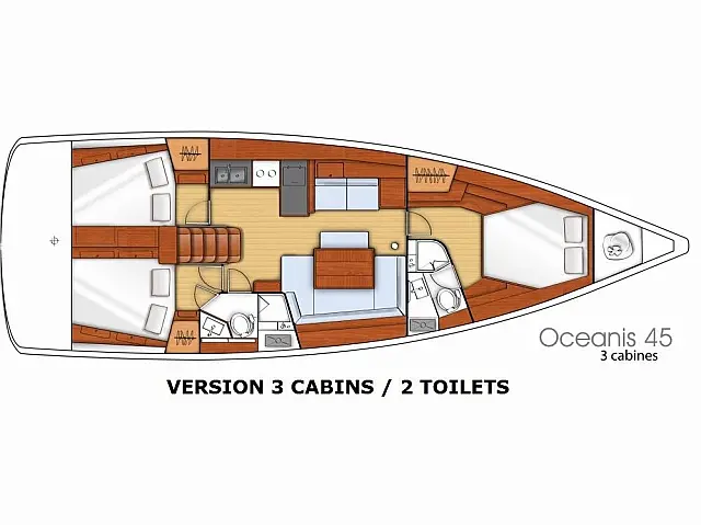 Oceanis 45/3 - [Layout image]