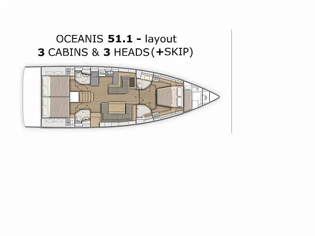 Oceanis 51.1 - [Layout image]