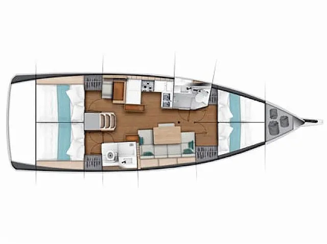 Sun Odyssey 440 - [Layout image]